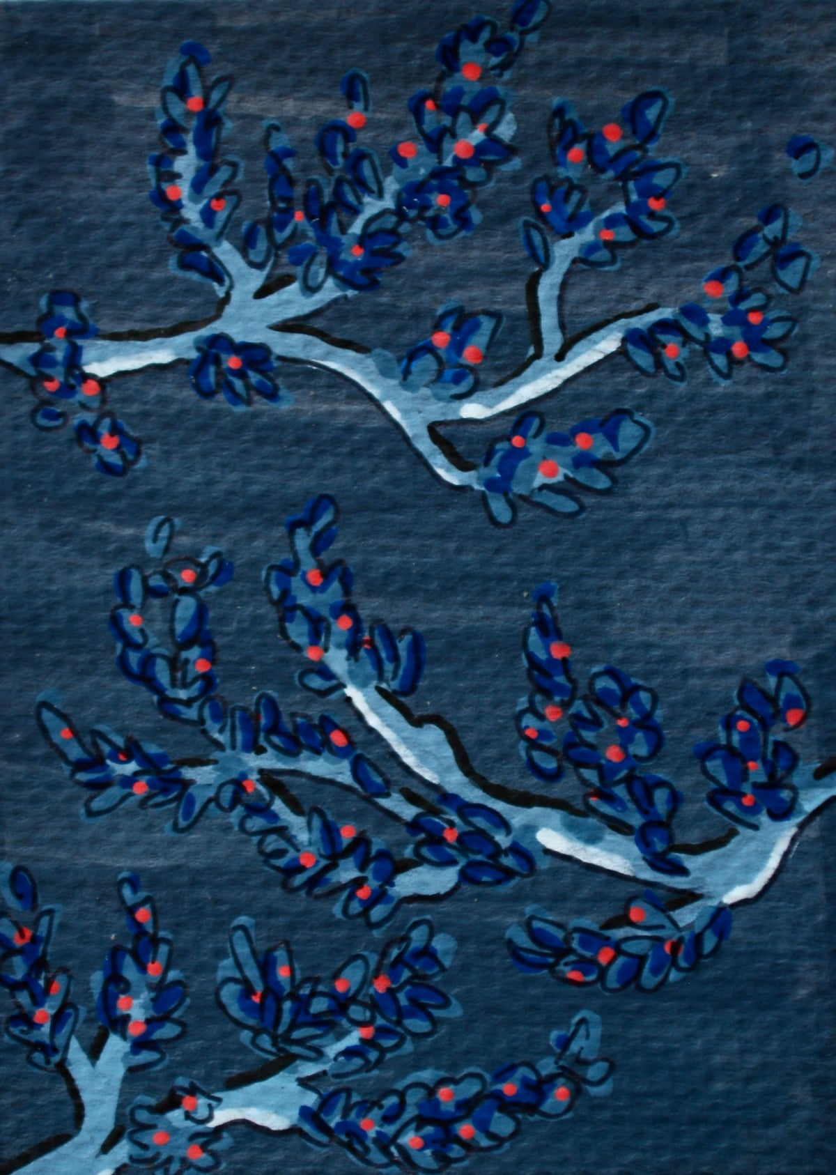 ACEO tree of grey