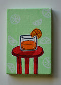 Glass of OJ mini canvas