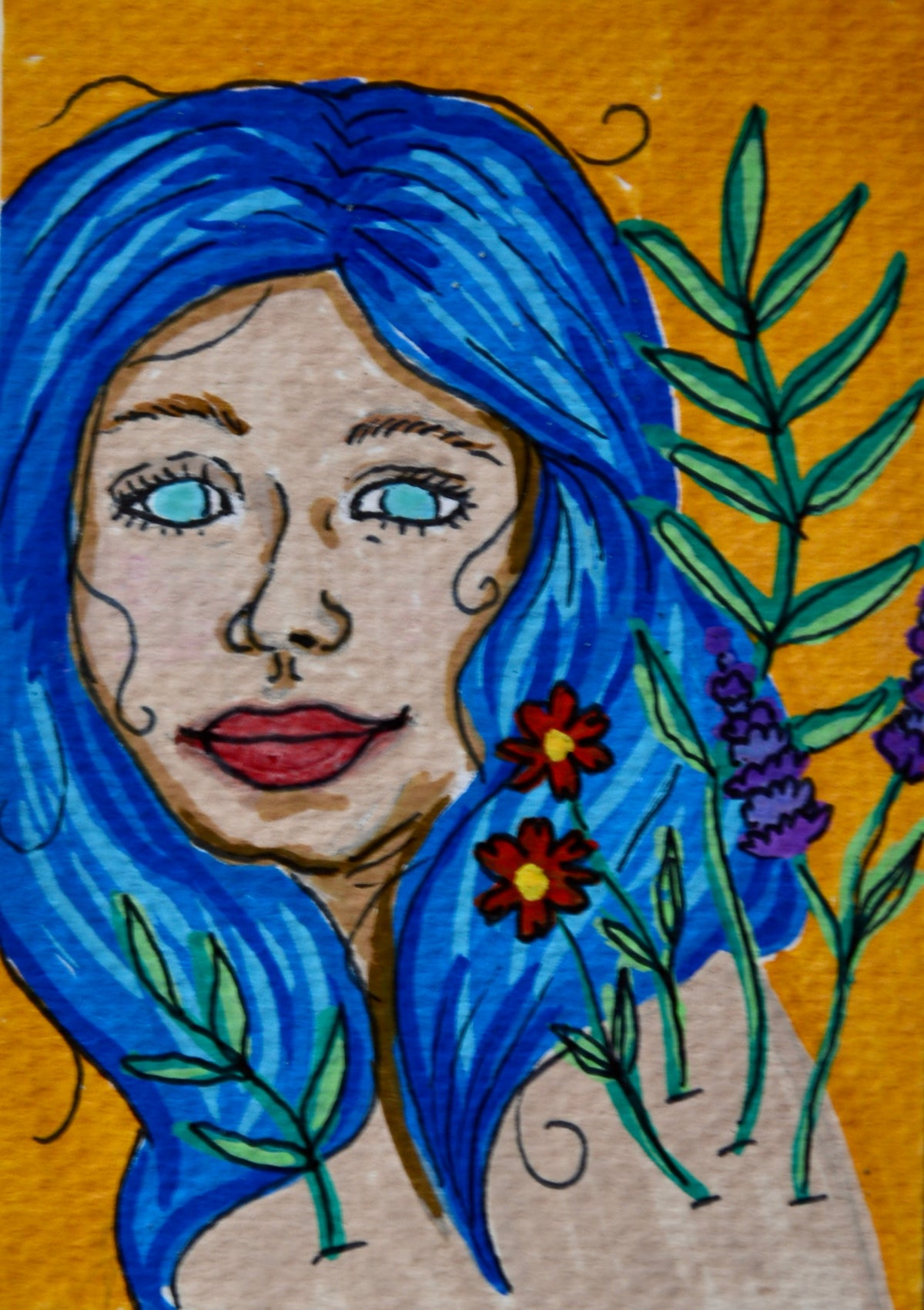 ACEO flower girl
