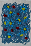 ACEO blue flowers