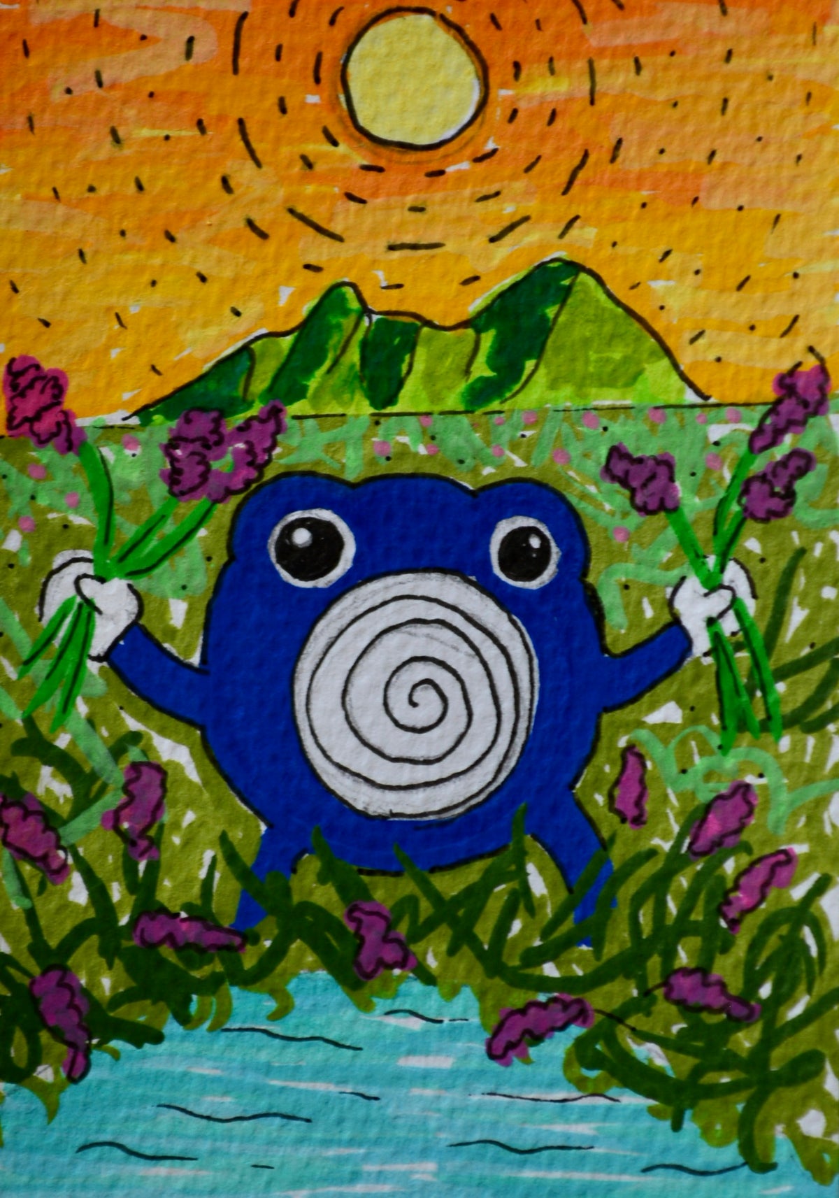 Pokémon ACEO Poliwhirl